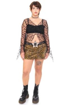 Everything Black Flutter Mesh Top -TUNNEL Vision Shop 000000nn 9331