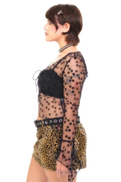 Everything Black Flutter Mesh Top -TUNNEL Vision Shop 000000nn 9335