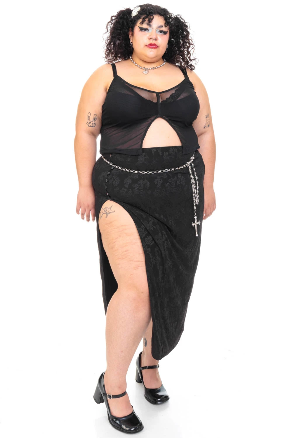 Siren Black High Slit Skirt 16 Siren Black High Slit Skirt - Image 16