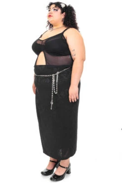 Siren Black High Slit Skirt 38 Siren Black High Slit Skirt -TUNNEL Vision Shop 000000nn 9484