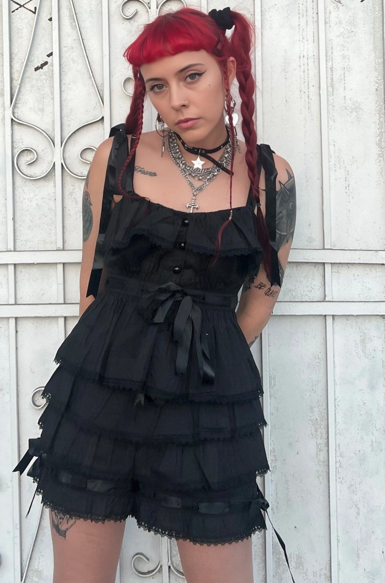 Fern Black Bloomer Shorts 3 Fern Black Bloomer Shorts - Image 3