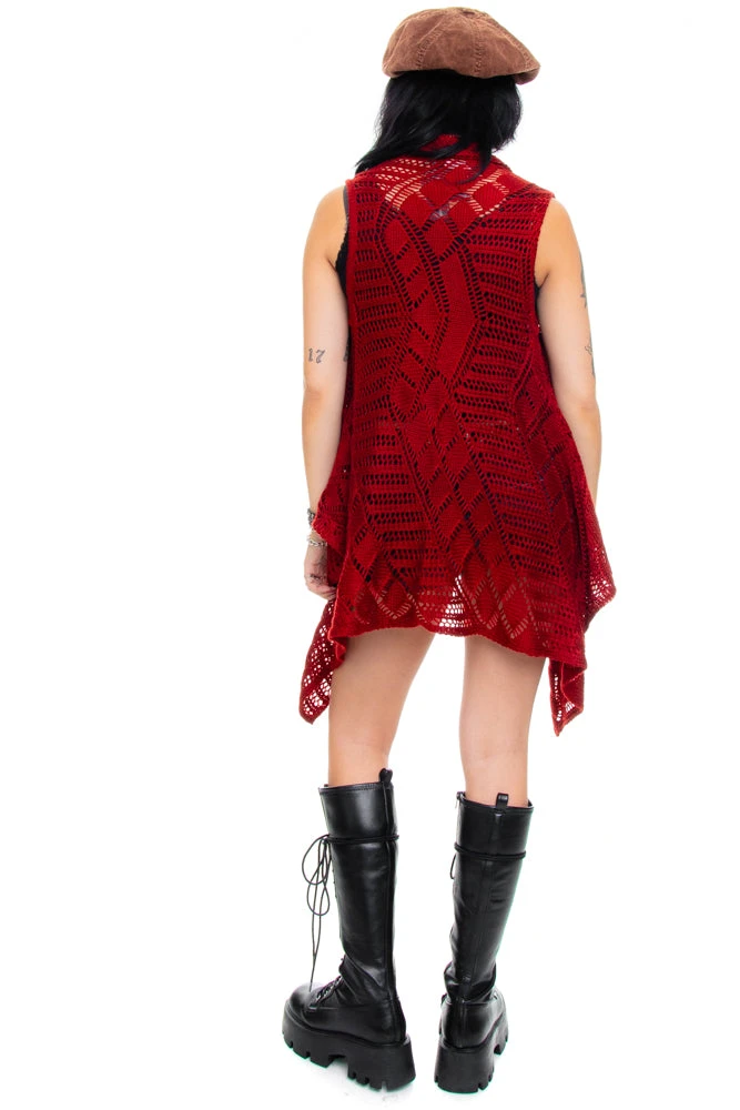 Vintage Y2K Open-Knit Woodland Creature Vest - One Size Fits Many 4 Vintage Y2K Open-Knit Woodland Creature Vest - One Size Fits Many - Image 4