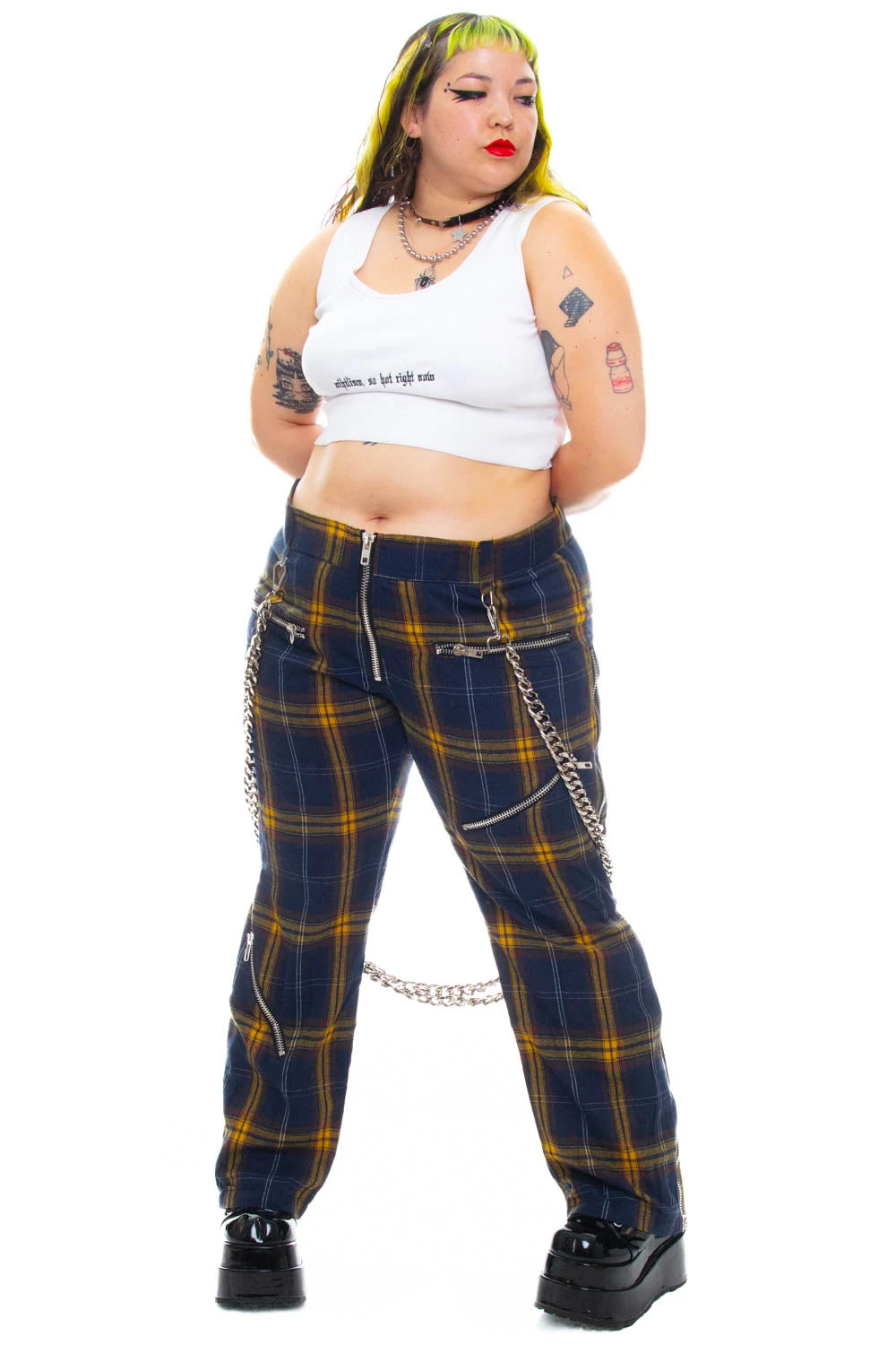 Plaid Poly Chain Bondage Pants 5 Plaid Poly Chain Bondage Pants - Image 5