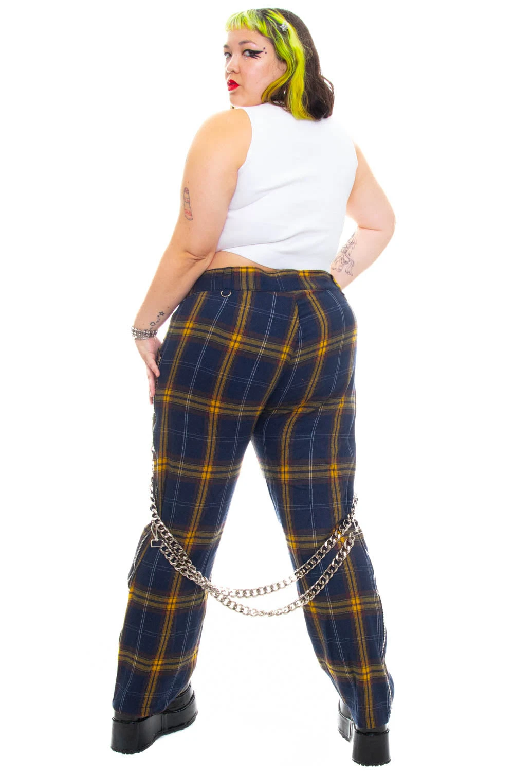 Plaid Poly Chain Bondage Pants 9 Plaid Poly Chain Bondage Pants - Image 9