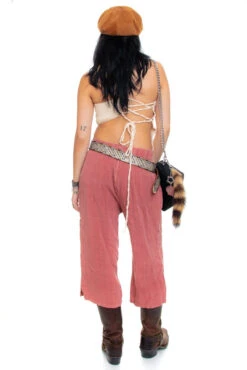 Vintage 70's Mauve Linen Cropped Trousers - M/L 14 Vintage 70's Mauve Linen Cropped Trousers - M/L -TUNNEL Vision Shop 256A0184