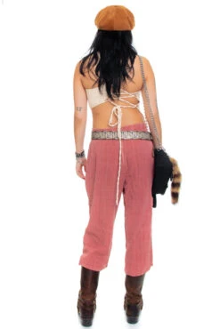 Vintage 70's Mauve Linen Cropped Trousers - M/L 15 Vintage 70's Mauve Linen Cropped Trousers - M/L -TUNNEL Vision Shop 256A0186