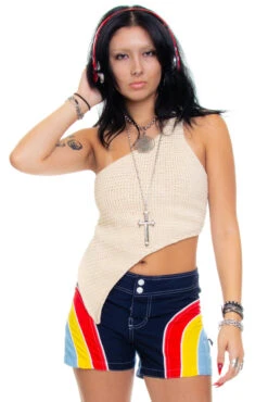 Vintage 90's Toes On The Nose Rainbow Board Shorts - S/M -TUNNEL Vision Shop 256A0219 4