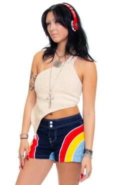 Vintage 90's Toes On The Nose Rainbow Board Shorts - S/M -TUNNEL Vision Shop 256A0221