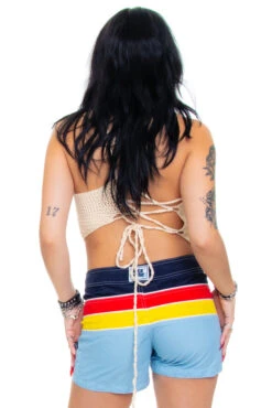 Vintage 90's Toes On The Nose Rainbow Board Shorts - S/M -TUNNEL Vision Shop 256A0223