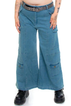 Reggie Blue Denim Cargo Baggies 24 Reggie Blue Denim Cargo Baggies -TUNNEL Vision Shop 256A0269