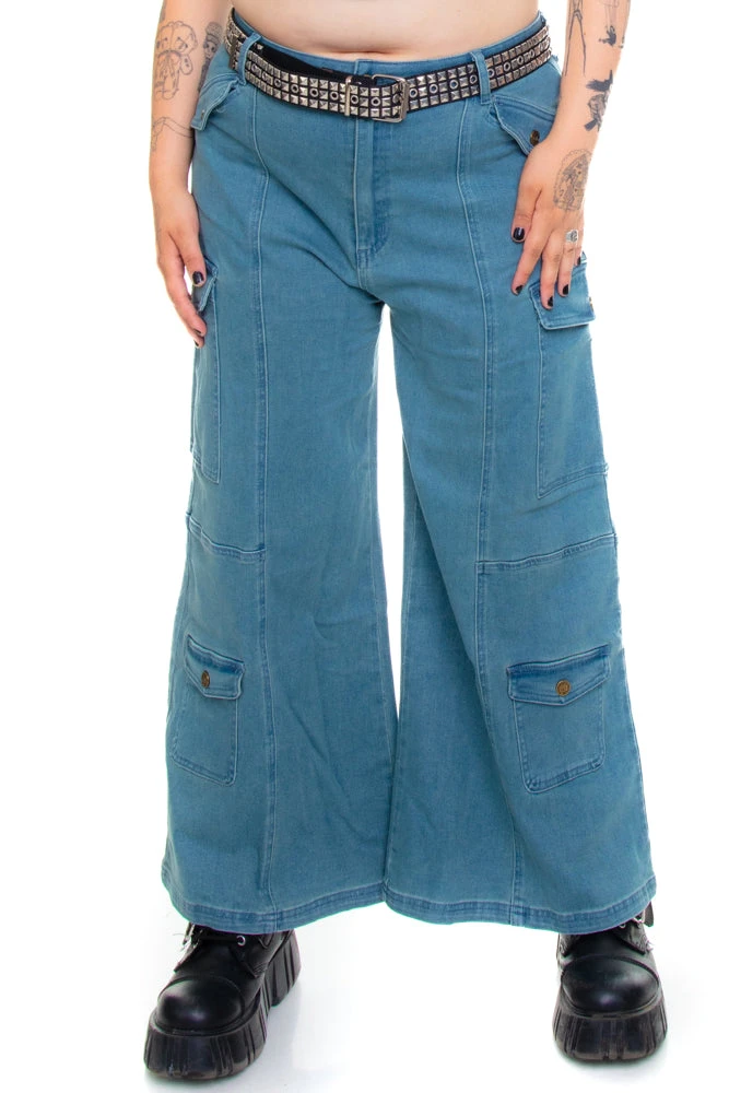 Reggie Blue Denim Cargo Baggies 6 Reggie Blue Denim Cargo Baggies - Image 6