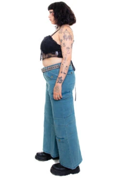 Reggie Blue Denim Cargo Baggies 27 Reggie Blue Denim Cargo Baggies -TUNNEL Vision Shop 256A0272