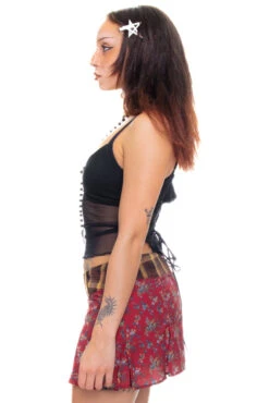 Priscilla Patchwork Low-Rise Mini Skirt -TUNNEL Vision Shop 256A0292 8762b675 c295 43bb ba6c c45be04bb934