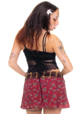 Priscilla Patchwork Low-Rise Mini Skirt -TUNNEL Vision Shop 256A0294 bb43e21c def7 4fa3 955d 377a2602e5fd