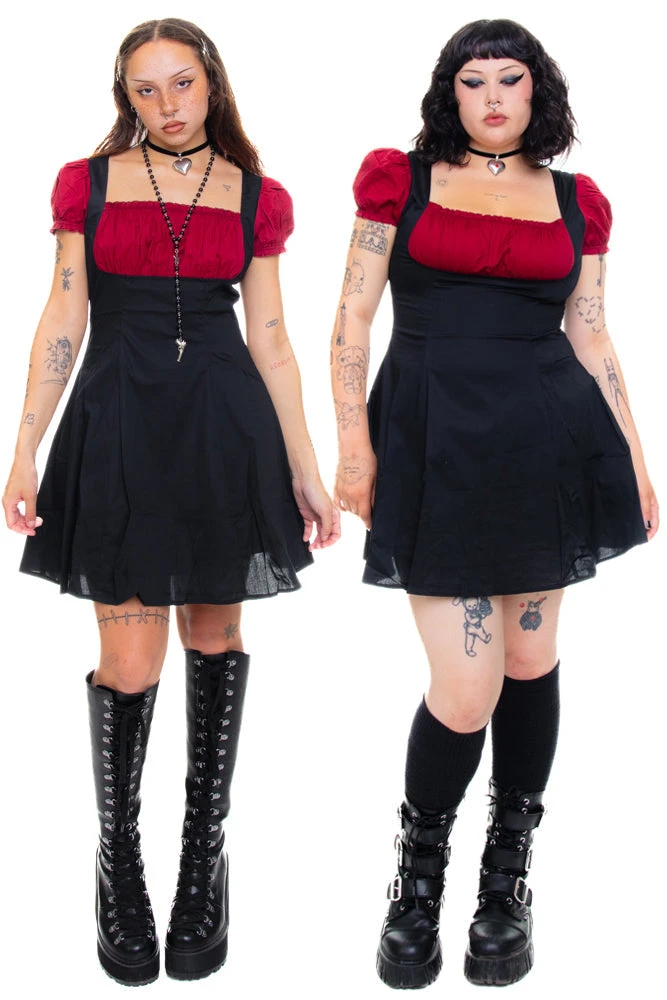 Alicia Underbust Black & Red Dress 1 Alicia Underbust Black & Red Dress