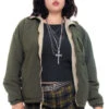 Vintage Y2K Olive Lined Jacket - XL/2X
