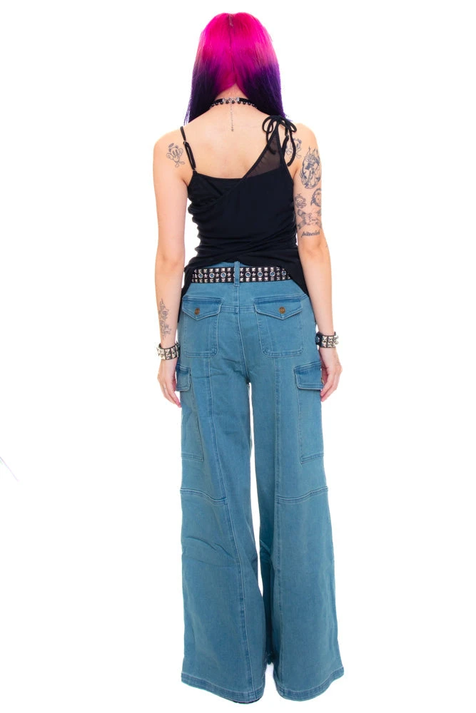 Reggie Blue Denim Cargo Baggies 18 Reggie Blue Denim Cargo Baggies - Image 18