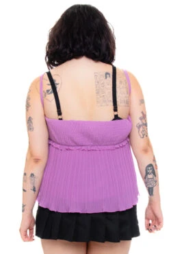Vintage 90's Lavender Promise Pleated Top - 5X -TUNNEL Vision Shop 256A0702