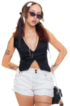 Vintage Y2K Iconic One Teaspoon Paperbag Shorts - S