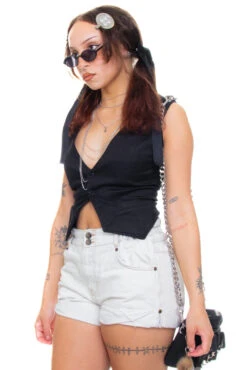 Vintage Y2K Iconic One Teaspoon Paperbag Shorts - S -TUNNEL Vision Shop 256A0714