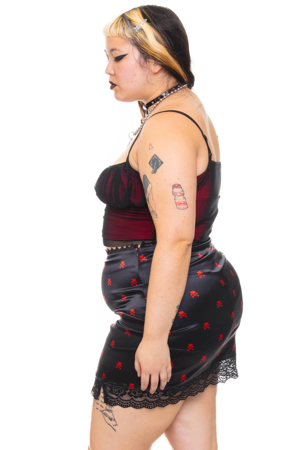 Kiki Heart Crossbones Lace-Trim Mini Skirt 20 Kiki Heart Crossbones Lace-Trim Mini Skirt - Image 20