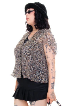 Vintage Y2K Rawr! Leopard Layered Blouse - XL/2X 8 Vintage Y2K Rawr! Leopard Layered Blouse - XL/2X -TUNNEL Vision Shop 256A0817 b6bac37d a031 46a1 afcd 57d9e04c6134