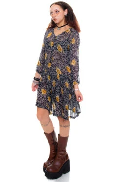 Vintage 90's Floral Rayon Chiffon Dress - XS/S 8 Vintage 90's Floral Rayon Chiffon Dress - XS/S -TUNNEL Vision Shop 256A1058