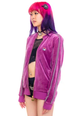 Vintage Y2K Fila Velveteen Track Jacket - One Size Fits Many -TUNNEL Vision Shop 256A1266