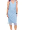 Vintage 90's Baby Blue Midi Dress - XS/S