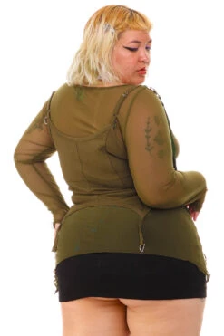 Gish Olive Convertible 3-in-1 Layered Top -TUNNEL Vision Shop 256A1422 ada312fe c733 4778 815a d8406536fe22