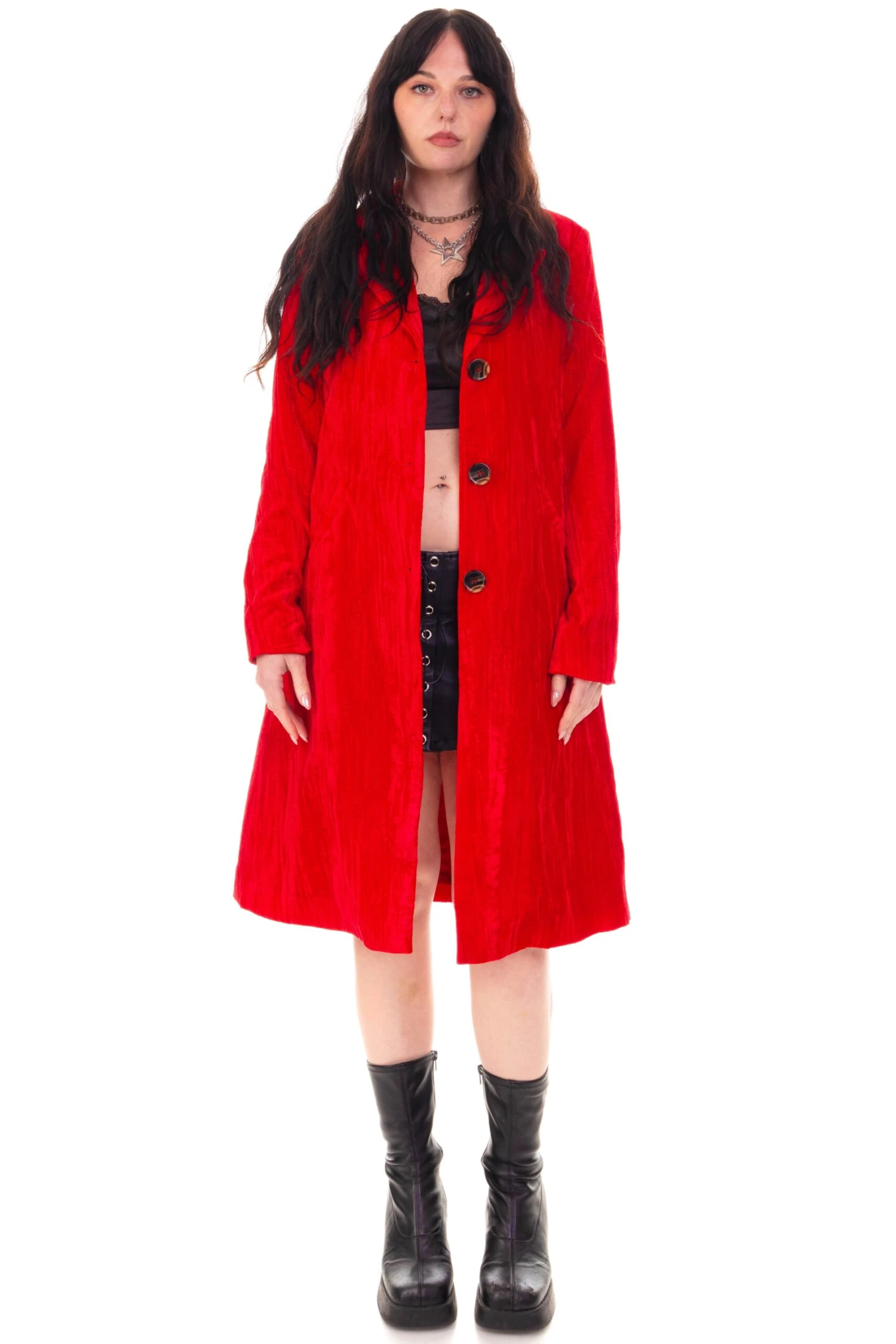 Mazzy Red Longline Jacket 10 Mazzy Red Longline Jacket - Image 10