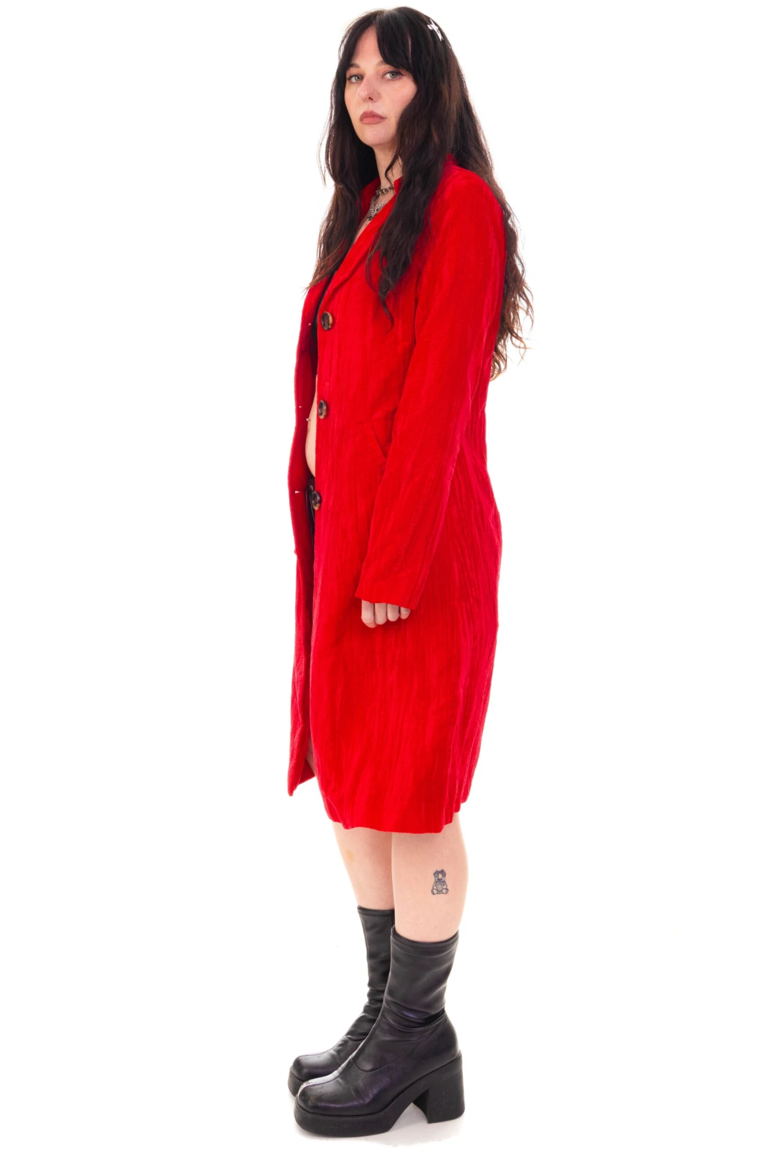 Mazzy Red Longline Jacket 11 Mazzy Red Longline Jacket - Image 11