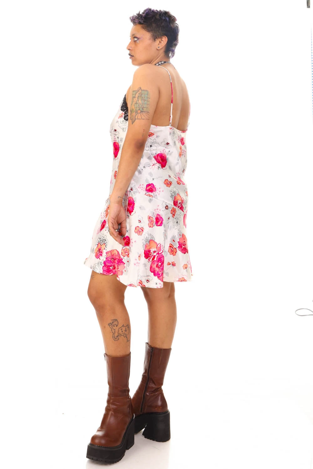 Vintage Y2K Delicate Flower White Slip Dress 3 Vintage Y2K Delicate Flower White Slip Dress - Image 3