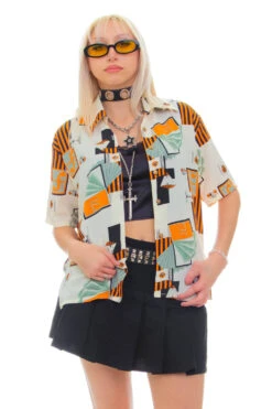 Vintage Classics - Short-Sleeve Patterned Button-Up Shirt -TUNNEL Vision Shop 256A4801 82eeb80d 1f24 48c6 b16c c6cdac66092b