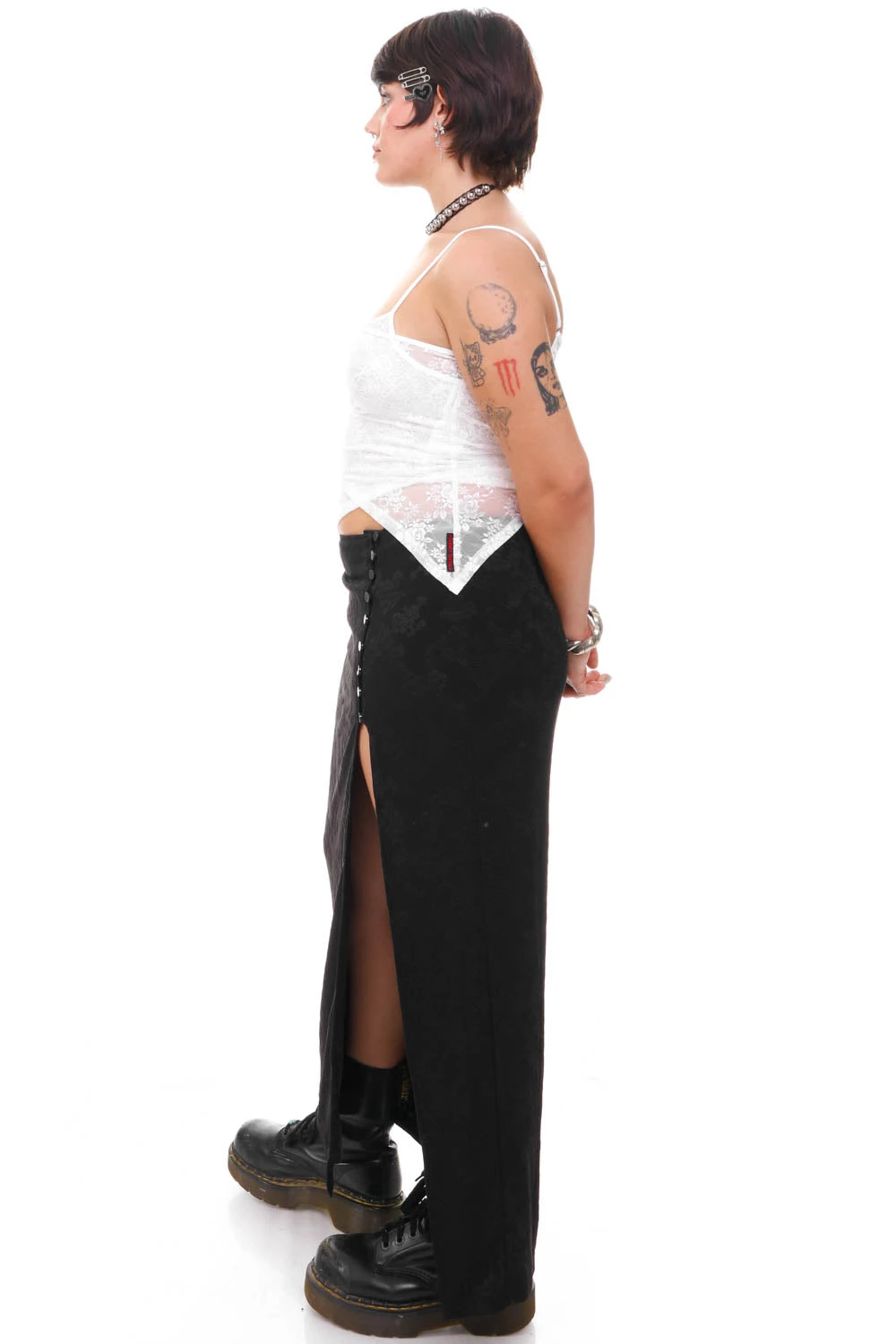 Siren Black High Slit Skirt 13 Siren Black High Slit Skirt - Image 13