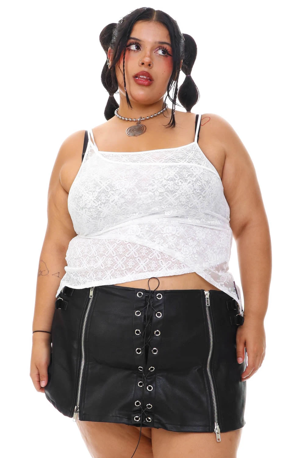 Disco White Lace Criss-Cross Layer Top 13 Disco White Lace Criss-Cross Layer Top - Image 13