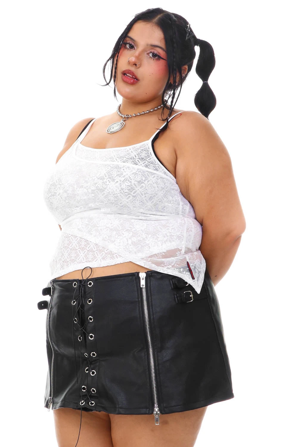 Disco White Lace Criss-Cross Layer Top 14 Disco White Lace Criss-Cross Layer Top - Image 14