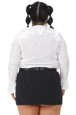 Vampy White Velvet Ruffle Blouse -TUNNEL Vision Shop 256A5650 36f3a964 0313 4442 9fe7 178e2bb00099