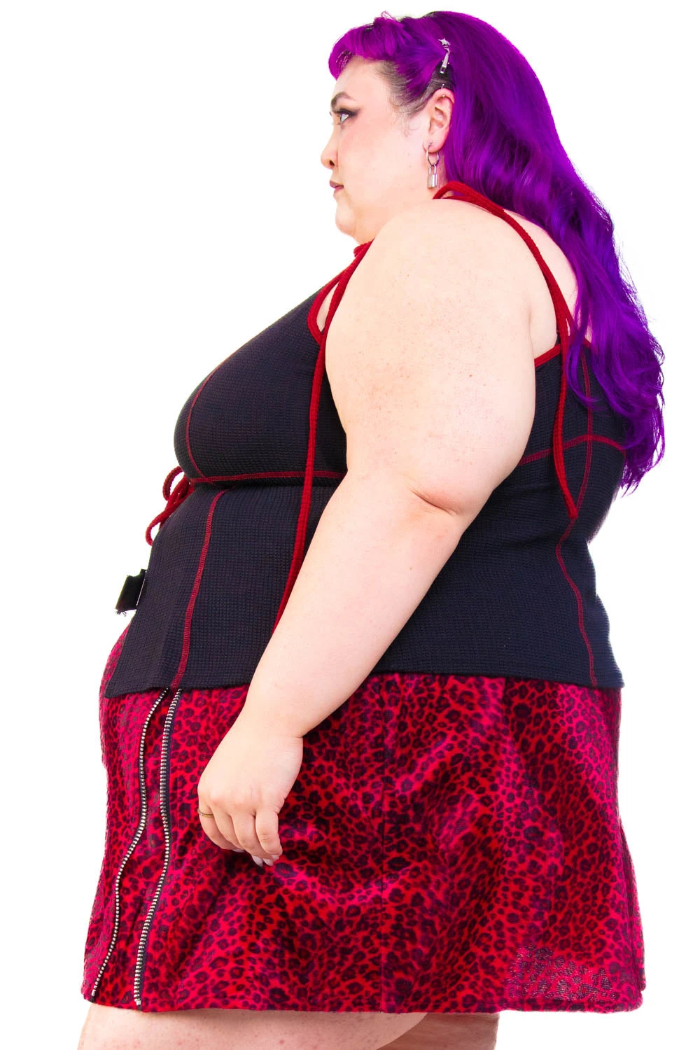 Black Thermal Tabby Tie Top 18 Black Thermal Tabby Tie Top - Image 18