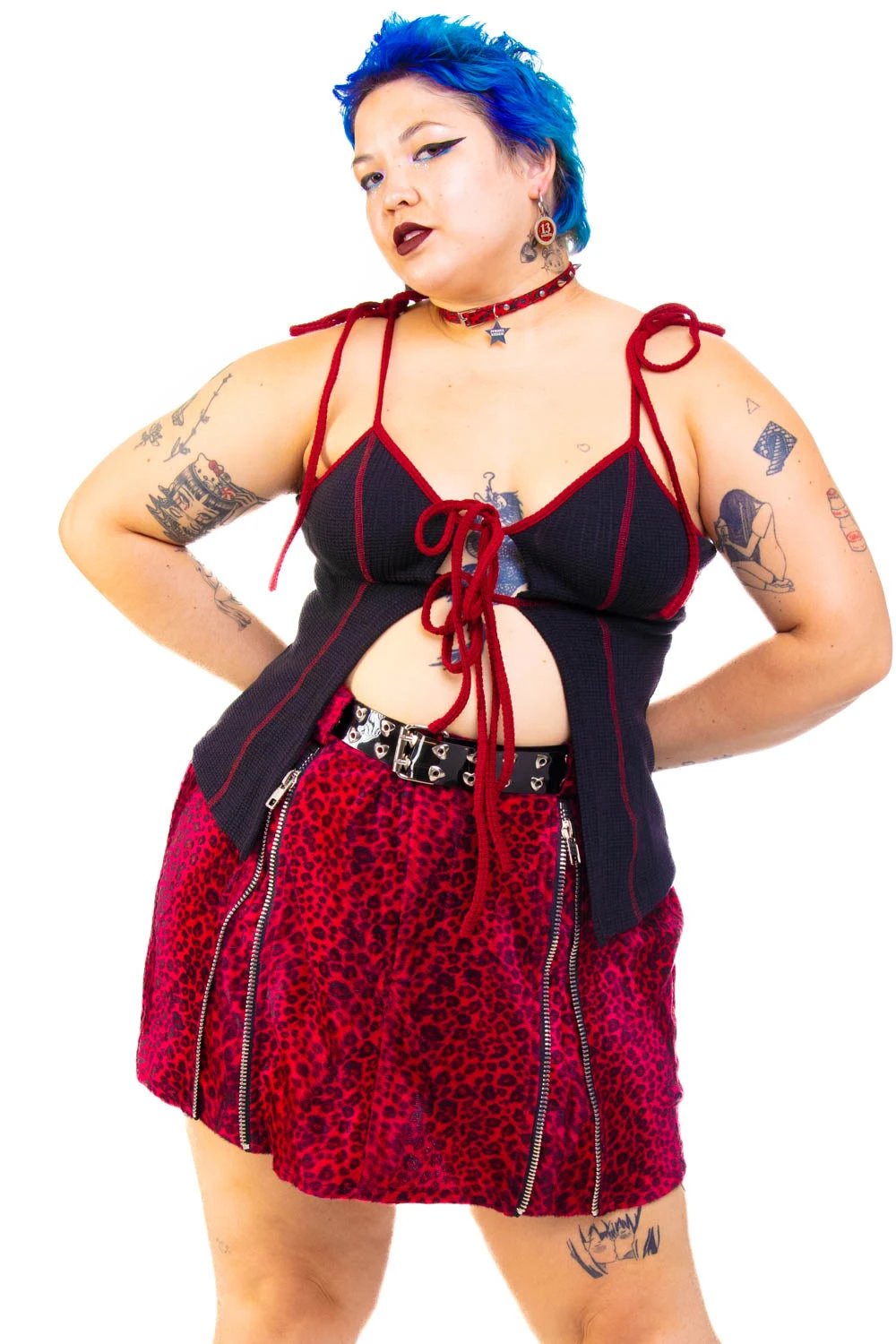 Black Thermal Tabby Tie Top 4 Black Thermal Tabby Tie Top - Image 4