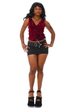 Evie Burgundy Velvet Lace-Up Top -TUNNEL Vision Shop 256A5989 ad8ff79b 9694 474a ab90 a927efba1abc