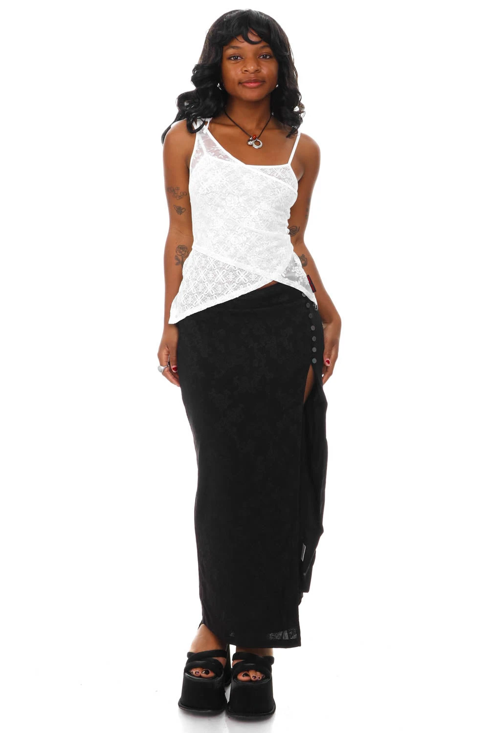 Siren Black High Slit Skirt 4 Siren Black High Slit Skirt - Image 4