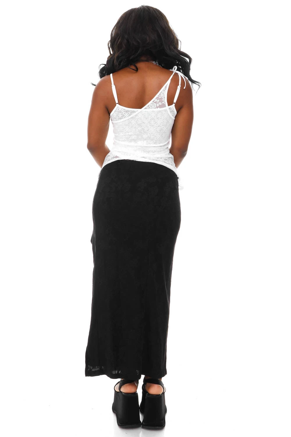 Siren Black High Slit Skirt 9 Siren Black High Slit Skirt - Image 9