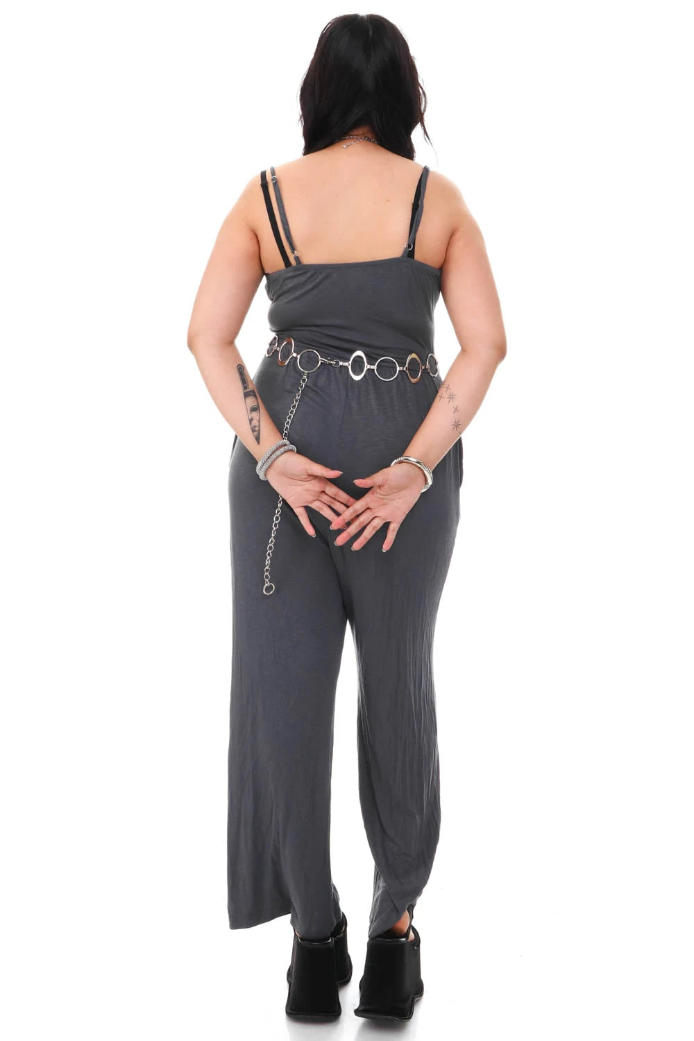 Vintage Y2K Grey Knit Jumpsuit - S 5 Vintage Y2K Grey Knit Jumpsuit - S - Image 5