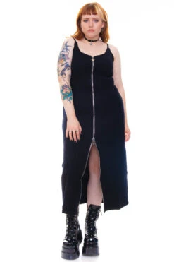 Black Zip-Down Rib Knit Maxi Dress 33 Black Zip-Down Rib Knit Maxi Dress -TUNNEL Vision Shop 256A8109 78066bf6 8ebd 4d05 a8f2 4e81c7f91eb3