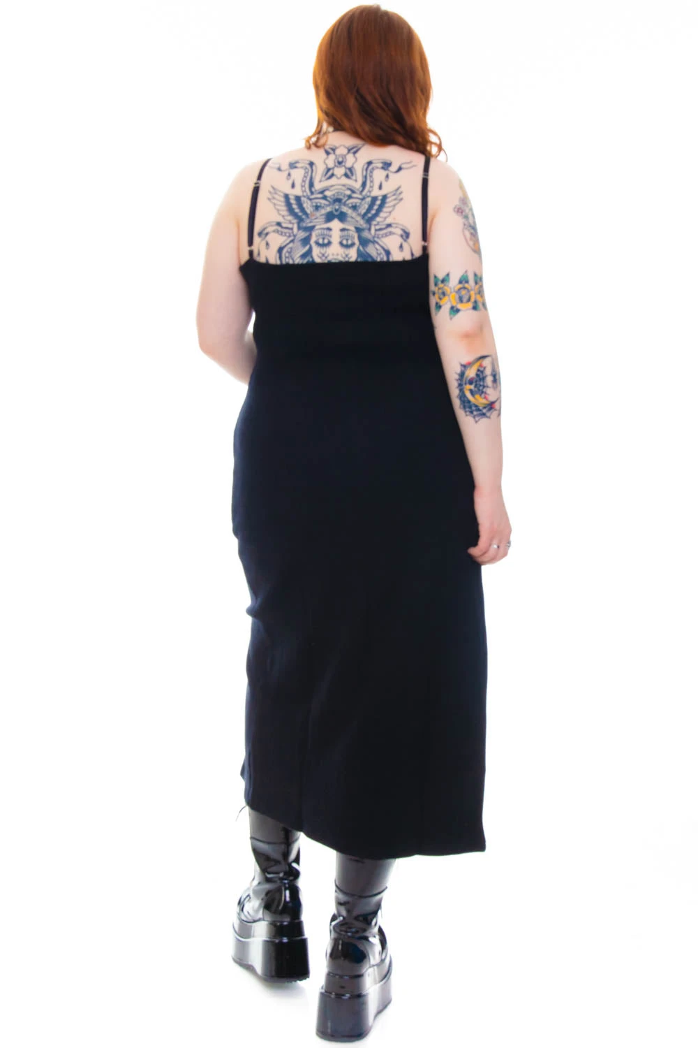 Black Zip-Down Rib Knit Maxi Dress 17 Black Zip-Down Rib Knit Maxi Dress - Image 17