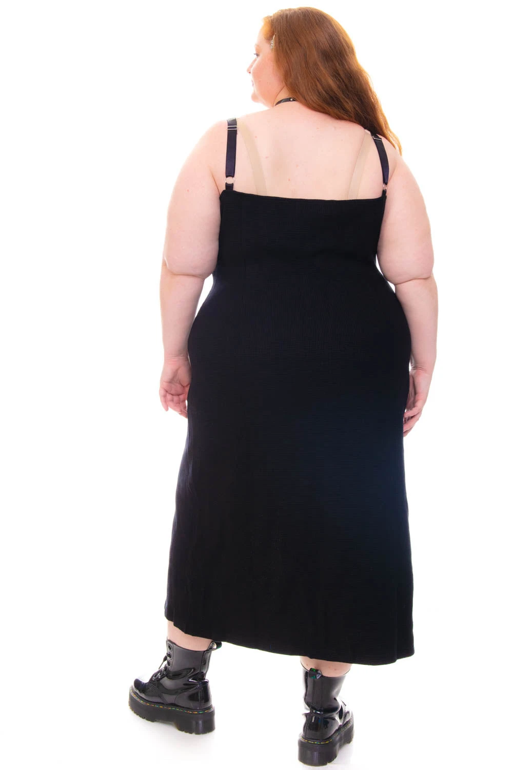 Black Zip-Down Rib Knit Maxi Dress 12 Black Zip-Down Rib Knit Maxi Dress - Image 12