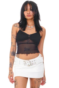 Amber White Stretch Mini Skort -TUNNEL Vision Shop 256A8484 Edit