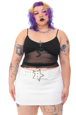 Amber White Stretch Mini Skort -TUNNEL Vision Shop 256A8495 8fcbc71a 8607 4220 9c46 110906f570a1