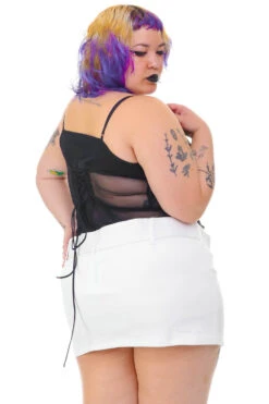 Amber White Stretch Mini Skort -TUNNEL Vision Shop 256A8501 fb19c0f0 9da4 4ce7 bd12 d921403d7c46